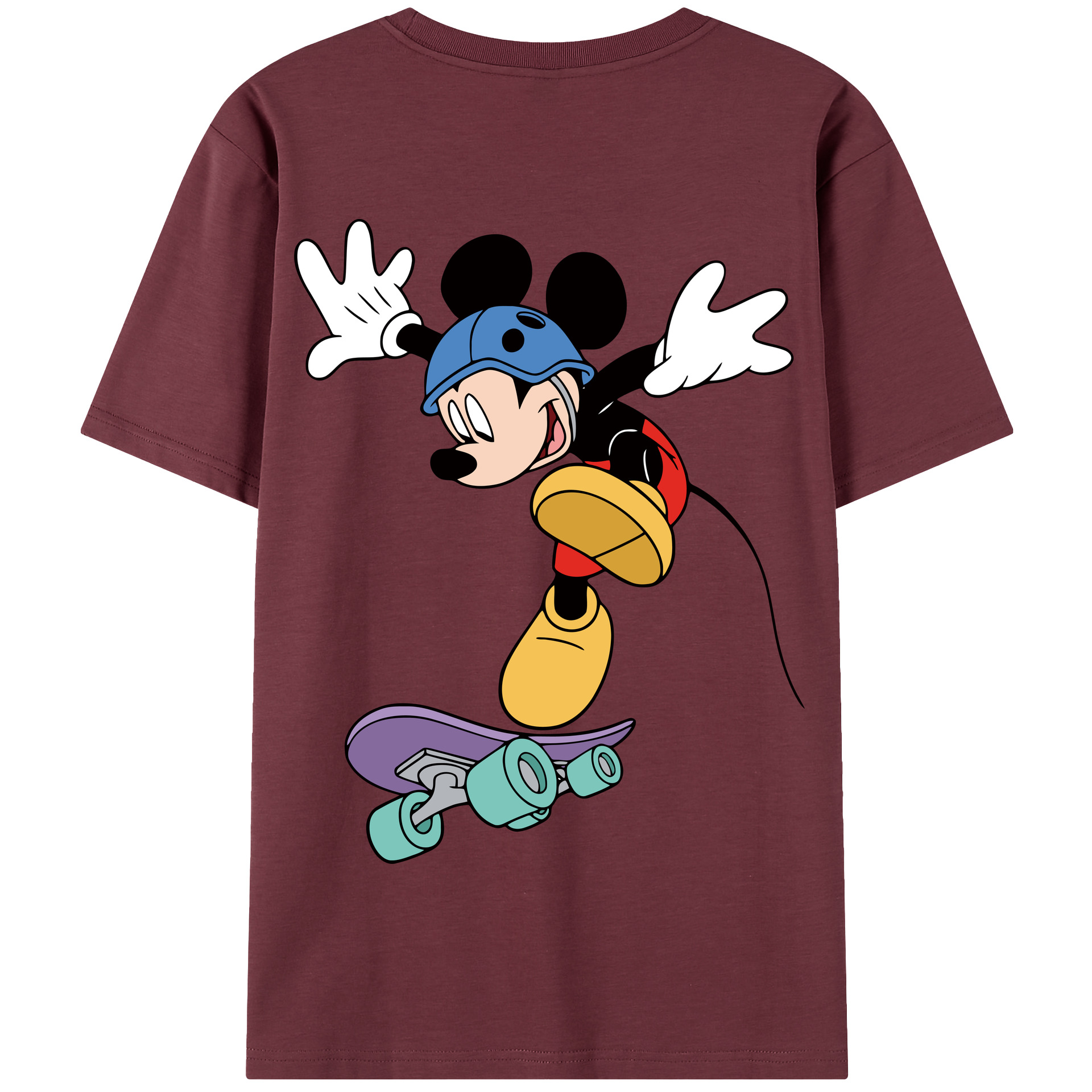 （画像用） ミッキーマウス Mickey Mouse 綿100％半袖Tシャツ（背面プリント）